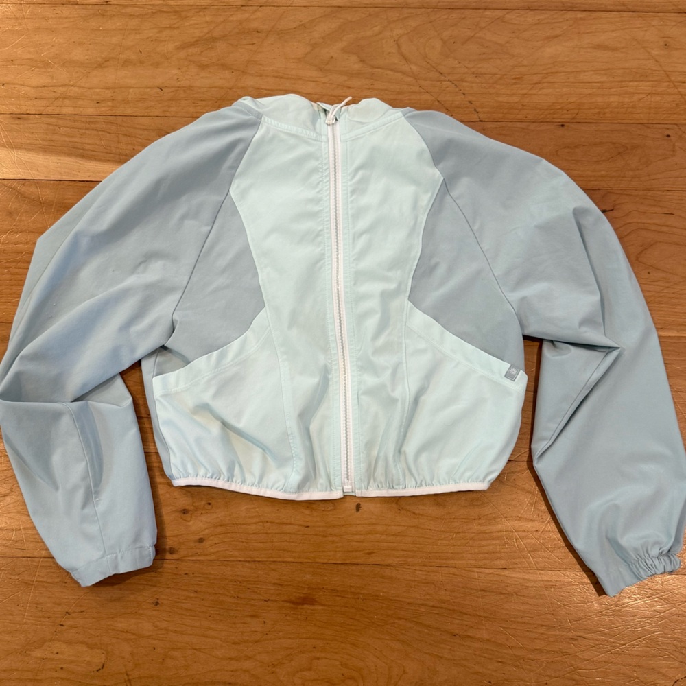 Athleta Blue Bomber Jacket Lightweight Zip-Up